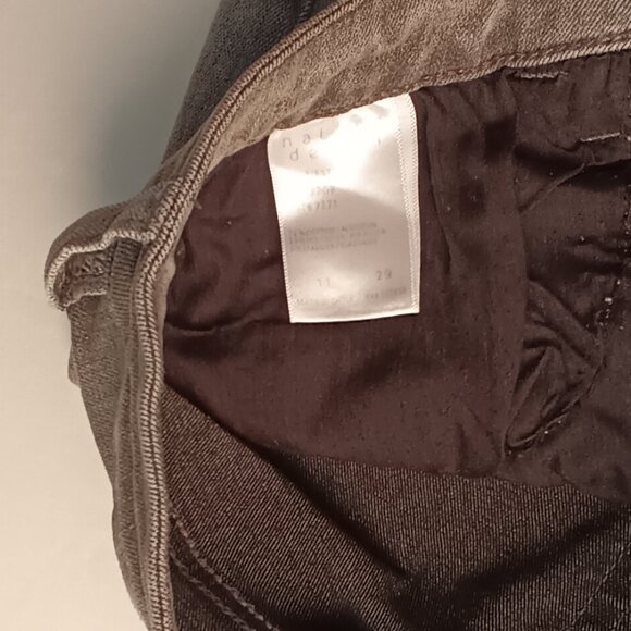 Nature Denim Buttonfly Jeans Size 29/8 High Rise Skinny Leg Grey Color - Picture 6 of 10